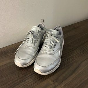 Nike Air Max Thea Sneakers Shoes Lace Up Metallic Running Athletic Silver Size 7